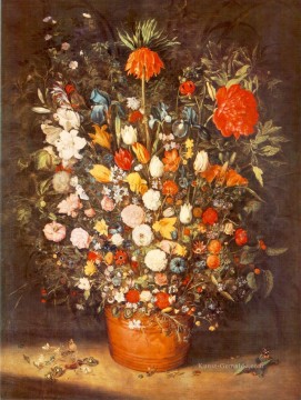 Bouquet 1603 Jan Brueghel der Ältere Blumen  Ölgemälde
